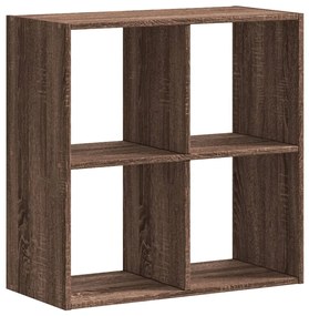 füstös tölgy színű szerelt fa könyvespolc 68,5 x 32 x 68,5 cm