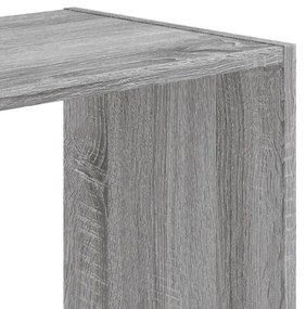 szürke sonoma színű szerelt fa könyvespolc 68,5 x 32 x 68,5 cm