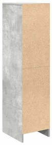 betonszürke szerelt fa magasszekrény 29,5x34x119,5 cm