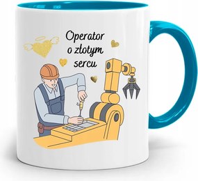 Kezelőnek Kék Bögre Születésnapi Ajándék fényképes nyomtatással