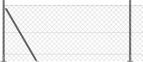 vidaXL Kerítésoszlop Szürke 10 x 0,8 m (60 x 60 mm háló) Acél és PVC