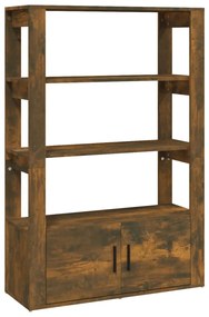 Füstös tölgy színű szerelt fa tálalószekrény 80x30x119,5 cm