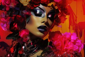 Poszter 30x20cm Virágos díva