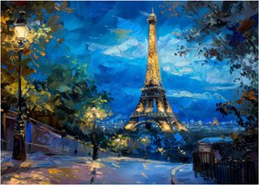 Kép - Olajfestmény az Eiffel-toronyról (70x50 cm)