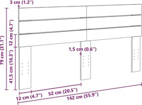 tömör tölgyfa fejtámla 140 cm