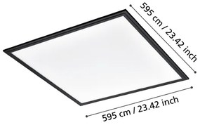 Eglo 900819 - LED Mennyezeti lámpa SALOBRENA LED/33W/230V 60x60 cm fekete