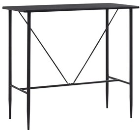 Fekete MDF bárasztal 120 x 60 x 110 cm