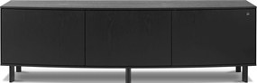 SM411 TV-állvány, fekete tölgy, fa láb