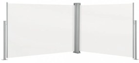 krémszínű behúzható oldalsó napellenző 120 x 1000 cm