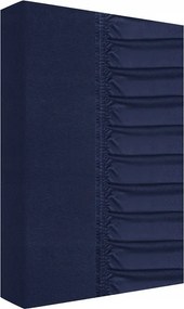 Gumis jersey lepedő vastag 90x200 sötétkék