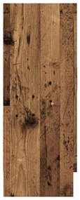 antik fa színű szerelt fa könyvszekrény 82,5 x 30,5 x 80 cm