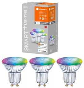 KÉSZLET 3x LED RGBW Dimmelhető izzó SMART+ GU10/4,9W/230V 2700K-6500K - Ledvance 4058075486058