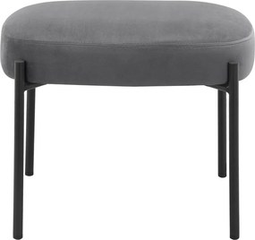 Szürke bársony fotel lábtartóval Jerry – Støraa