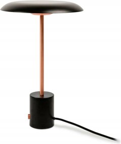 Faro Hoshi Led asztali lámpa fekete/szálcsiszolt réz, szabályozható fényerejű, 12W, dizájnos