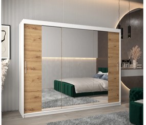 Ruhásszekrény 250 cm Toki 2 (matt fekete + artisan tölgy). 1065029