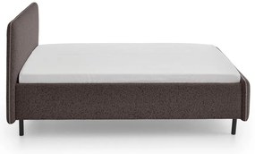 Antracitszürke kárpitozott franciaágy ágyrács nélkül 160x200 cm Primo – Meise Möbel