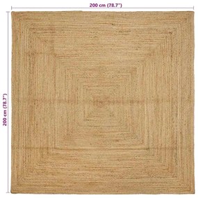 Szőnyeg Bézs 200 x 200 cm Juta