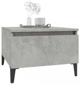 2 db betonszürke szerelt fa kisasztal 50x 46 x 35 cm