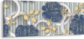 Kép - Rózsák és körök (120x50 cm)