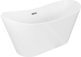 Luxury Montana szabadon álló fürdökád akril  150 x 72 cm, fehér,  leeresztö arany - 52011507500-G Térben álló kád
