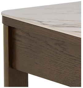 Bézs-sötétbarna dohányzóasztal kerámia asztallappal 70x130 cm Southampton – Actona