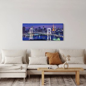 Nagy város képe éjjel (120x50 cm)