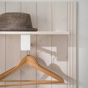 Fehér borovi fenyő előszoba bútor 60x120x25 cm Anita – Støraa