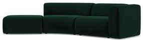 Sötétzöld bársony heverő (bal oldali) Ekahi – Makamii