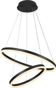 Brilagi - CIRCLE kábeles, fényerőszabályozható LED csillár LED/70W/230V 3000-6500K fekete, távirányítóval