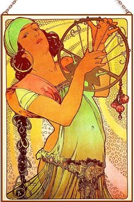 Alphonse Mucha - Illusztráció üvegkép, falikép