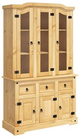 Corona barna tömör mexikói fenyő magasszekrény 112x43x196 cm