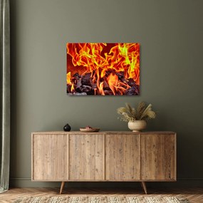 Az égő szén képe (üvegen) (70x50 cm)