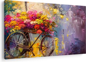 Kép - Kerék virágokkal (90x60 cm)