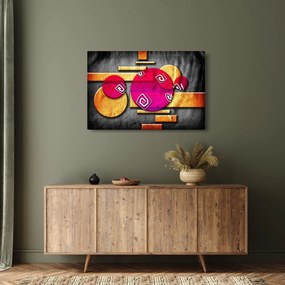 Absztrakt kép történelmi szimbólumokkal (90x60 cm)