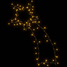meleg fehér karácsonyi fények Shooting Star sziluett 80 LED