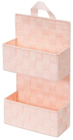 Bristol világos rózsaszín kétszintes fali tároló - Compactor