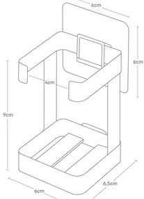 Fehér fém bőrápoló eszköz tartó Film Hook – YAMAZAKI