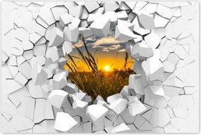 Poszterek 60x40 Naplemente a fĂŒvek között