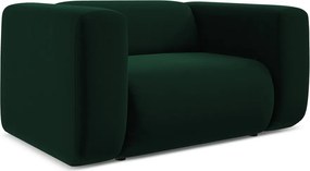 Sötétzöld bársony fotel Ekahi – Makamii