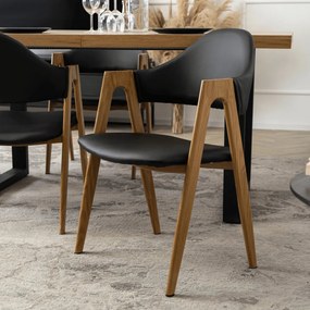 Fekete Eco-bőr Étkezőszék WILLY