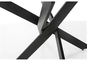 Kerek étkezőasztal üveg asztallappal 120x120 cm Ruth – Marckeric