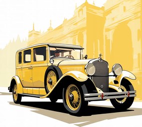 Poszter 30x30cm Klasszikus autós poszter