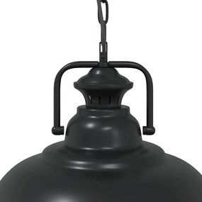 függőlámpa E27 Fekete Ø 31 cm vas