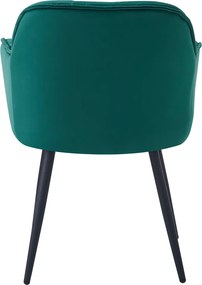 Dizájnos fotel, zöld Velvet szövet, FEDRIS NEW