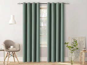 Függöny OXFORD 140x270 cm, szürkészöld Felfüggesztés: Hullámos sínszalag