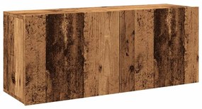 antik fa színű falra szerelhető TV-szekrény 100 x 30 x 41 cm