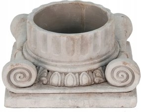 Cement virágcserép ősi dór oszlopfő formájában 21x2