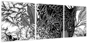 Kép - Egzotikus kert (órával) (90x30 cm)