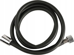 Zuhanycső fekete, 200 cm