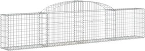 vidaXL íves horganyzott vas gabion kosár 300 x 30 x 60/80 cm